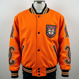 Leather Sleeve Varsity <b>Jacket</b> Men's Custom Embroider Patches Chenille Baseball Varsity <b>Jackets</b> Men - Product Image 1