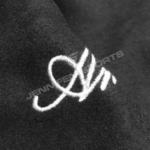 Parches bordados Chenllie de lana 100%, chaqueta universitaria, cierre de botón de presión, forro interior acolchado - Product Image 3