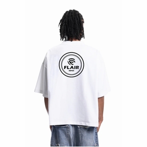 BOXY DISTRESSED <b>WHITE</b> DROP SHOULDER T-<b>SHIRT</b> <b>FOR</b> <b>MEN</b> - Product Image 6