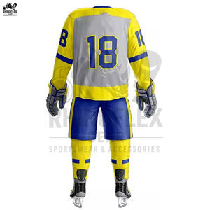 ชุดเสื้อเจอร์ซี่และกางเกงฮ็อกกี้น้ำแข็งชุดยูนิฟอร์มฮ็อกกี้น้ำแข็ง - Product Image 3