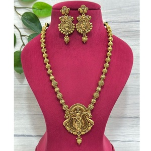 Hermoso conjunto de collar Kundan Polki Rajwadi fino chapado en oro de la mejor calidad, colección de ropa de fiesta de boda india, joyería para mujer - Product Image 1