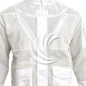 Veste d'apiculteur résistante aux piqûres avec voile de protection, fermeture éclair avant, plusieurs poches, équipement d'apiculteur en gros disponible - Product Image 2