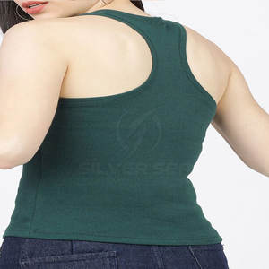 เสื้อกล้ามผู้หญิงผ้าฝ้าย100% โอเวอร์ไซส์สไตล์ลำลองระบายอากาศใส่สบายน้ำหนักเบาโลโก้ออกแบบได้ตามต้องการ - Product Image 4