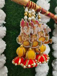 Lote de decoraciones de pared Diwali Laxmi Ganesh Ji decoración del hogar colgante de pared decoración del templo regalos religiosos para invitados regalo Pongal - Product Image 5