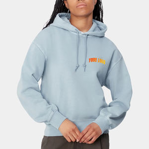 2025 estilo de moda Sudadera con capucha Lisa señoras nuevo diseño mujeres sudadera manga larga Top Sudadera con capucha algodón de gran tamaño mujeres sudaderas con capucha - Product Image 5