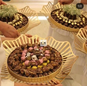 Cuenco decorativo de diseño único para servir chocolate, cuencos creativos de Metal para chocolate, cuencos de Chocolate de Metal antiguo dorado de diseñador - Product Image 2