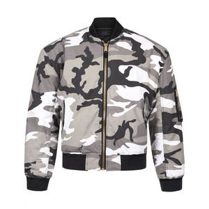 Nueva llegada al por mayor chaqueta de bombardero de los hombres con el tamaño personalizado del color y el logotipo Oem transpirable cómoda chaqueta de bombardero de los hombres - Product Image 1