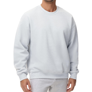 Sweat-shirt à col rond surdimensionné à épaules tombantes de grande taille personnalisé, sweat-shirt lourd et élégant - Product Image 4