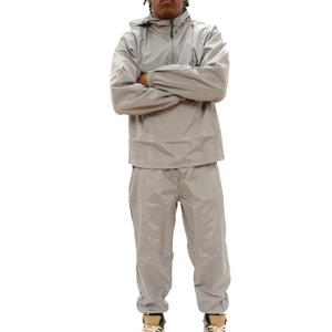 Custom Logo Men Waterproof Windbreaker Tracksuit Reflective <b>Jacket</b> Pants Set Streetwear <b>Tech</b> <b>wear</b> OEM Bulk - Product Image 1