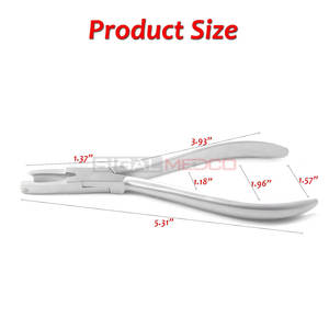 Pince orthodontique dentaire à longue portée pour retirer les boucles de pliage de fils en acier inoxydable allemand - Product Image 3