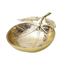 Nouveau plateau en métal de conception fantaisie plateau de service de fruits plateau de conception de feuille élégante fabricant et fournisseur nouvelle feuille de conception - Product Image 6