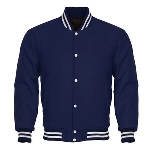 Chaqueta de Béisbol Casual de Moda para Hombre, Estilo Urbano, Ropa Deportiva con Mangas Largas, Diseño en Blanco, Venta al Por Mayor de Fábrica - Product Image 5