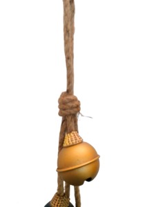 Décoration de Noël moderne en fer rond plaqué peint de 45 mm, or noir, sourire coupé, sculpture Gungroo - Product Image 3