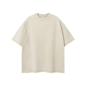 เสื้อยืดผู้ชาย สตรีทแวร์ แบบสั่งทำ ผ้าฝ้าย 100% เนื้อหนา ทรงโอเวอร์ไซส์ แบบเรียบ วินเทจ ล้างสีแบบแอซิด พิมพ์ลายสกรีน พิมพ์ลายดิจิตอล - Product Image 5