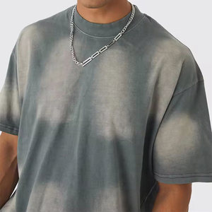 2024 été personnalisé imprimé 100% coton lourd à manches courtes T-shirts hommes 100% coton T-shirt pour hommes coupe ample imprimé - Product Image 2