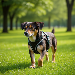 Imbracatura per animali domestici stile sandwich con bordi rinforzati - Product Image 3