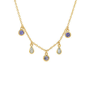 สร้อยคออัญมณี925ชุบทองแบบมินิมอลลิสเตอร์ลิงเงินแท้สไตล์วินเทจสำหรับงานเลี้ยงงานแต่งงานของขวัญ - Product Image 6