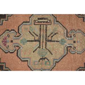 Alfombra turca vintage marrón y verde-1,2x2,8 pies - Product Image 5