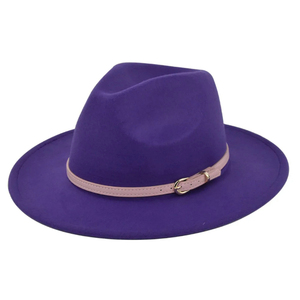 Promotion Custom Vintage Western <b>Fedora</b> Cowgirl <b>Hats</b> with Buckle Band for <b>Men</b> and Women Faux Pu Leather Cowboy - Product Image 1