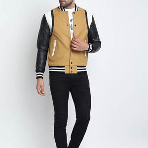 Wholesale Customize Embroidery Design OEM Baseball Jackets for Men New Fashion Men's Lettermen Jacket for Sale - Product Image 5