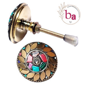 Tiradores de cuentas de piedra de mosaico de estilo industrial, tiradores de manija de exportación de calidad para armarios, cajones, cocinas, armarios, Apartamentos - Product Image 1