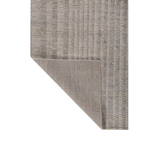 Alfombra de Lana Tejida a Mano Jaipur Rugs ZA, Diseño Contorneado Gris y Negro a Rayas, para Sala de Estar o Pasillo, Estilo Rompecabezas Rectangular, Material Viscosa - Modelo - Product Image 5