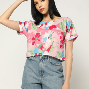 Fabricant pakistanais personnalisé dernière conception femmes crop top t-shirts séchage rapide respirant femmes crop tops - Product Image 6