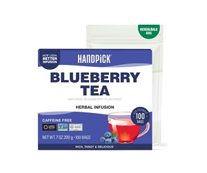 ชาบลูเบอร์รี่แบบซอง HANDPICK (100 ซอง) ชาสมุนไพรบลูเบอร์รี่แท้พรีเมียม - Product Image 1