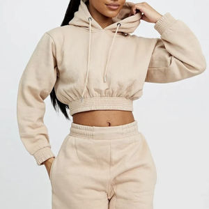 Conjunto de Sudadera con Capucha y Pantalones Deportivos de Felpa para Mujer, el Mejor para el Invierno, Personalizado, de 2 Piezas, Tela de Felpa, 100% Algodón, Chándal Bordado - Product Image 1