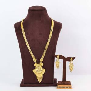 Collares largos chapados en oro, conjunto de joyería tradicional y de boda, regalo para mujer Cobre y Latón chapado en oro laminado - Product Image 1