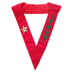 Masonic Scottish Rite 14th Degree Cuero Oversleeve Bordado a mano Scottish Rite Collar para uso diario - Product Image 5