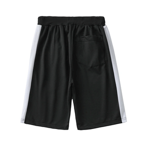 Top vente hommes été Shorts de plage 100% coton fermeture éclair décontracté coupe ample respirant Shorts de sport avec motif solide - Product Image 3