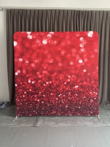 Custom 8x8ft Photo Booth Backdrop Stands funda de almohada roja cubierta de pantalla de tela de tensión - Product Image 2