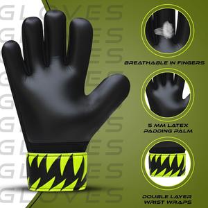Gants de gardien de but de football en gros pour l'extérieur, adhérence supérieure en latex, doigts complets, sangle de poignet réglable pour un soutien supplémentaire - Product Image 3
