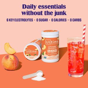 Ultima Replenisher Mocktini Electrolyte Powder Drink Mix – Sans sucre – Peach Bellini, 90 portions - Product Image 3
