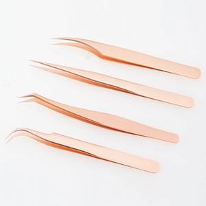 Pince à épiler en acier inoxydable pour extensions de cils, volume - Haute qualité, logo personnalisé, usage professionnel, outil de précision durable - Product Image 1