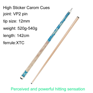 CUEELF Nuevo Taco <span class=keywords><strong>de</strong></span> <span class=keywords><strong>Billar</strong></span> Carom con Punta <span class=keywords><strong>de</strong></span> 12mm, Unión Profesional VP2, Eje <span class=keywords><strong>de</strong></span> Arce - Product Image 2