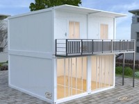 20 maisons préfabriquées en panneaux sandwich d'acier de 40 pieds, personnalisées, écologiques, durables, imperméables, anti-corrosion, construction rapide