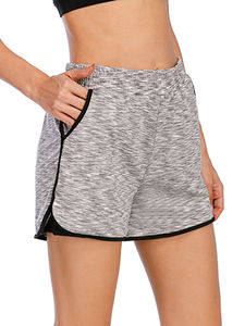 Pantalones cortos de cintura alta de 96% Spandex de nailon 4% para mujer, forro transpirable con bolsillo oculto deportivo de ajuste verdadero, forro transpirable oculto - Product Image 4