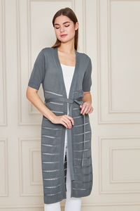 <b>Women's</b> Knitwear <b>Short</b> <b>Sleeve</b> Spring Long <b>Cardigan</b> Casual Wear Beach Wear Customizable ODM OEM Service Poncho - Product Image 2