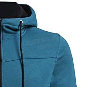 Sudadera con Capucha de Forro Polar para Hombre, con Cierre de Cremallera y Bordado, Mezcla de Poliéster/Algodón, Antipilling, Transpirable, para Invierno, Venta al Por Mayor OEM 2025 - Product Image 6