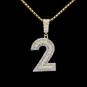 จี้เพชรสีขาว925จี้เงินจำนวน2จี้ใช้สำหรับสร้อยคอเพชรโมอิสซาไนต์เครื่องประดับฮิปฮอปเครื่องประดับแฟชั่นผู้หญิง - Product Image 3