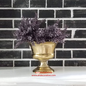 Urna y jarrón de flores chapados en oro de aluminio para decoración de sala de estar, centro de mesa de boda, urna de flores - Product Image 3