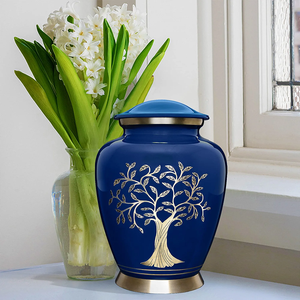 Urna Funeraria Grande Árbol de la Vida Azul para Cenizas Humanas, Excelente Calidad al Mejor Precio para Cremación Funeraria por ACW - Product Image 3