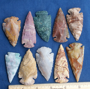 Puntas de flecha de ágata india de 1 a 9 pulgadas | Puntas de flecha de ágata India Piedra curativa Artesanía Puntas de flecha de ágata natural - Product Image 6