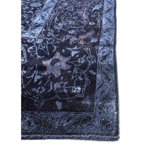 Tapis rectangulaire Aalam bleu noué à la main en laine et soie, grand format Pae-6141, motif floral, pour salon et couloir, idéal pour la maison - Product Image 4