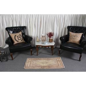 พรมขนสัตว์3.6ft สีเบจสีน้ำตาลคลาสสิกขนาด1.7 x แบบตุรกีดีไซน์แบบเย็บปะติดสำหรับทางเข้าห้องนั่งเล่นหรือห้องนอน - Product Image 1