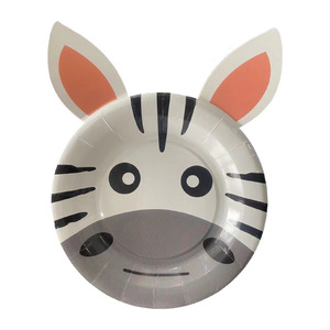Jungle Party Cartoon Animal Design Vaisselle <span class=keywords><strong>Jetable</strong></span> Assiettes de Fête 7/9 Pouces Ours <span class=keywords><strong>Panda</strong></span> Assiettes Anniversaire Jungle Party Decor - Product Image 4