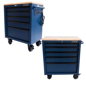 Armoire à roulettes en métal enduit de poudre de 76cm 05 tiroirs Rangement d'outils en gros pour garages OEM et ODM pris en charge - Product Image 1