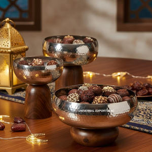 Juego de Cuatro Tazones para Chocolate con Base de Madera, Tazón para Dulces Hecho a Mano de Alta Calidad, Tazón de Chocolate de Metal de Lujo Más Vendido - Product Image 2